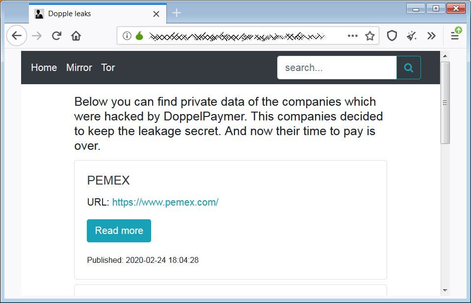 DoppelPaymer Ransomware Group: A Threat To Enterprises - BLARROW - Innovating the Digital Future doppelpaymer webpage
