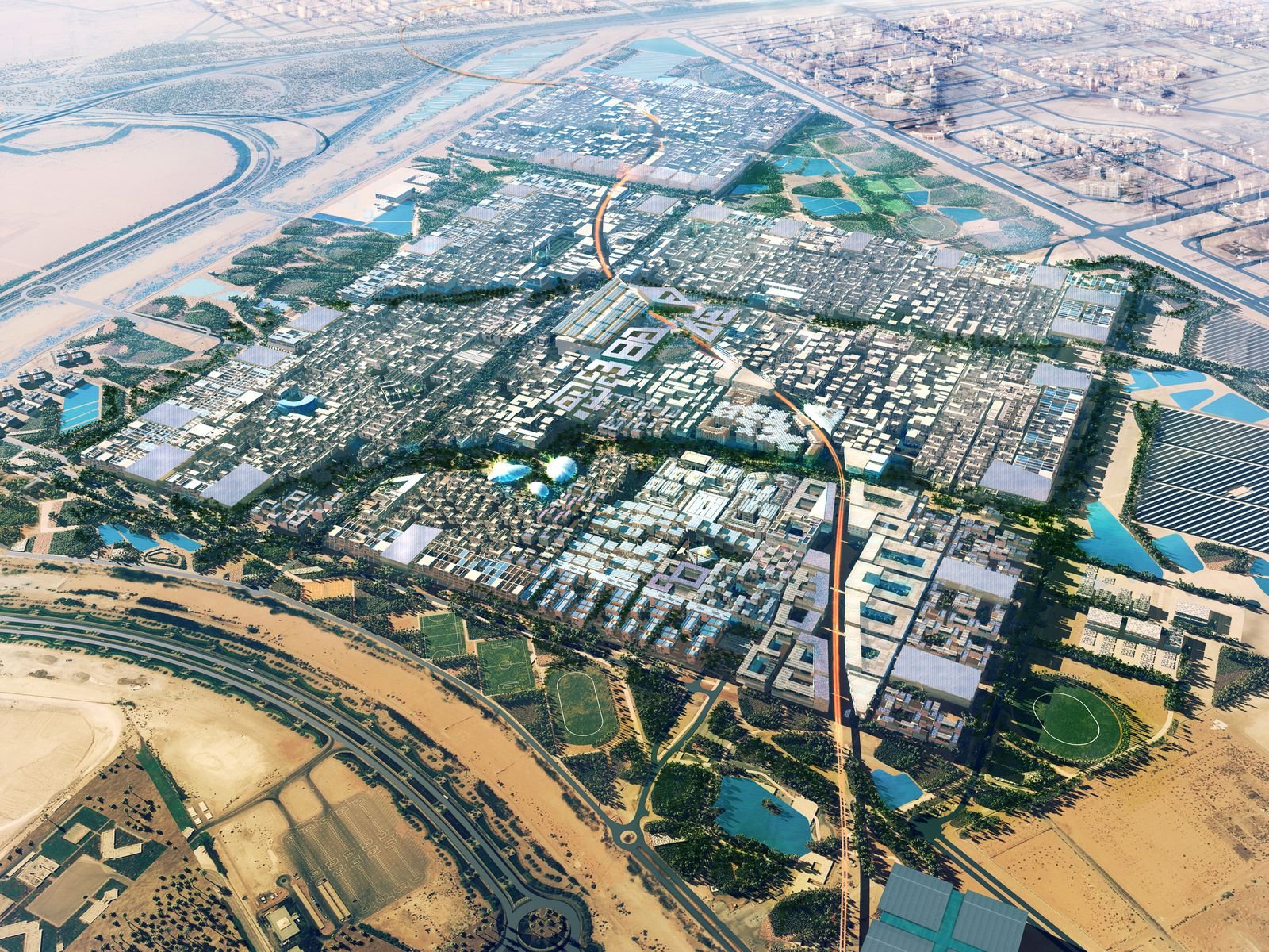 Overlay of the Masdar City