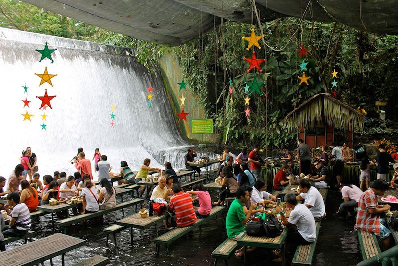 Connecting Buildings to Nature: Biophilic Architecture - BLARROW - Innovating the Digital Future waterfall restaurant villa escudero phillippines 3